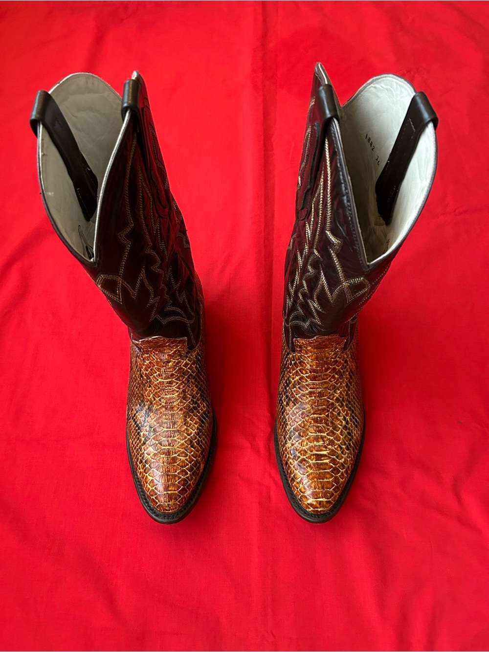 J.B. Dillon Reserve Python Snake Cowboy Boots
